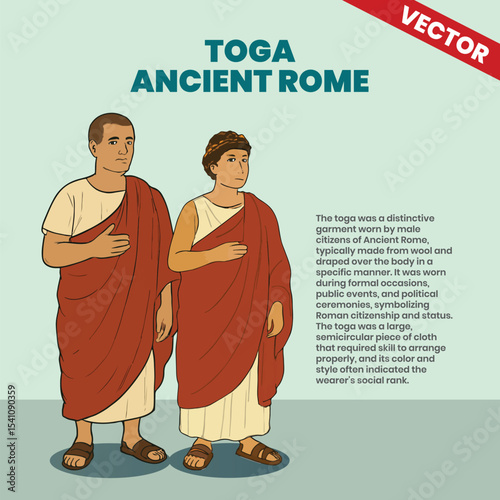 Toga from Ancient Rome Roman Historical Clothing Illustration