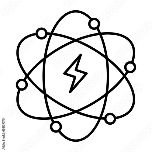 atomic outline icon