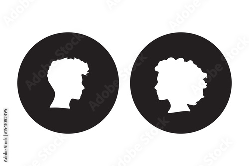 Man and woman silhouette eps 10 file 