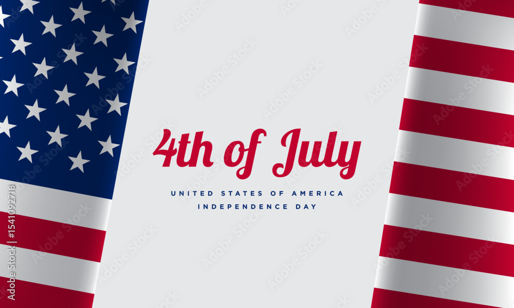 Fototapeta premium USA 4th of July Independence Day Template Design.