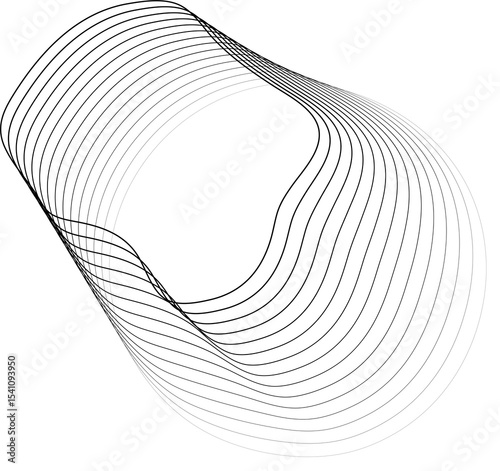 Circle blend effects out line halftone use for technology concept