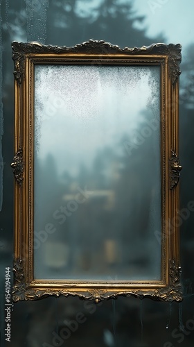 Elegant frame with blurred background details.