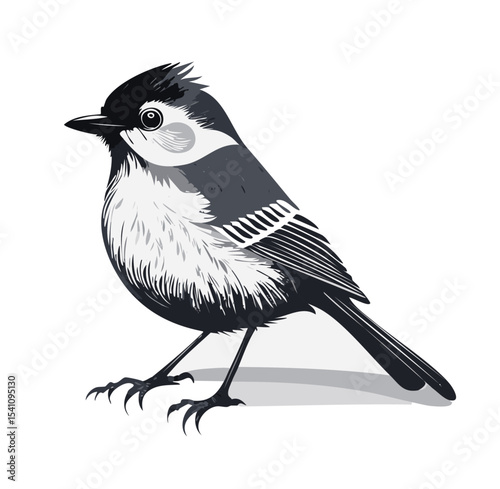 Flying Birds Silhouette Vector Illustration – Black and White Bird Silhouettes in Flight for Nature and Wildlife Design