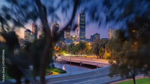 Forest foliage framing a small modern house in elevated landscape