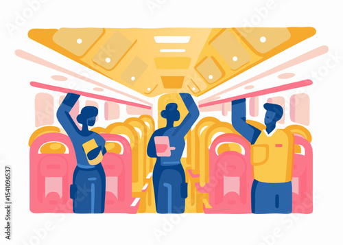 Passengers using mobile payment on a bus, for transportation apps