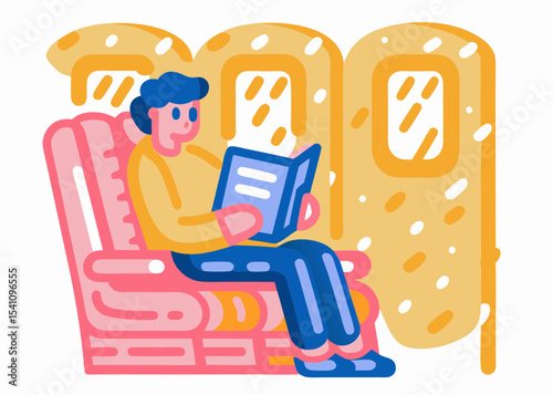 Person reading a book while seated in a comfortable chair, for relaxation and leisure