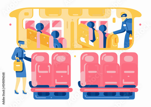 Public transit passenger using contactless payment, for app design