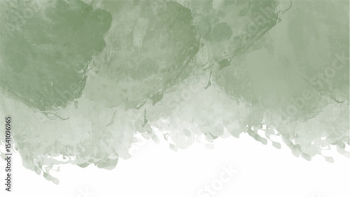 Green watercolor background with copyspace for your design. vector.