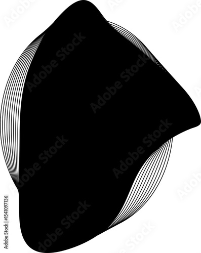 Circle frame liquid line with blend use for badges, label, tag