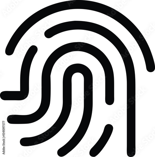 Fingerprint Icon High-Resolution Vector Graphic for Security and Identification