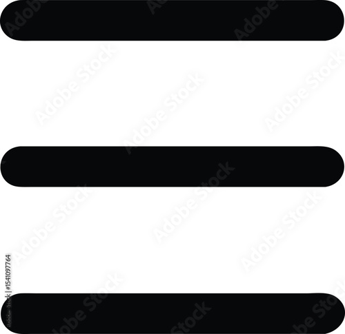 Hamburger Menu Icon Simple, Clean, and Versatile Vector Graphic