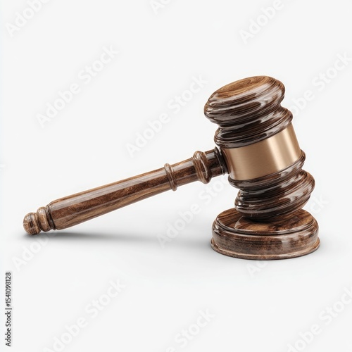 Wooden gavel, justice, law