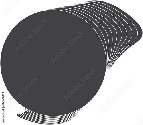 Circle flowing wave surface of line. Modern element