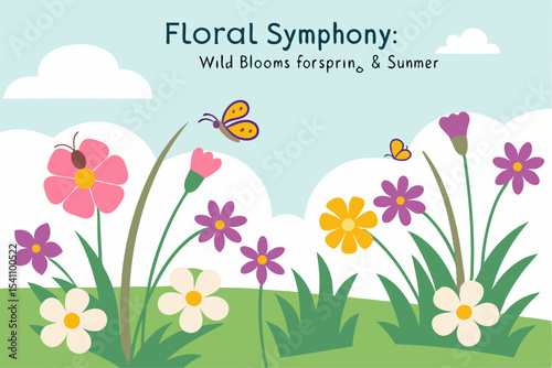 Spring Serenade: Decorative Wildflower Borders