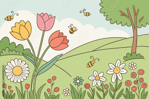 Floral Symphony: Wild Blooms for Spring & Summer