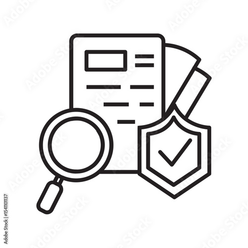 magnifying glass and document