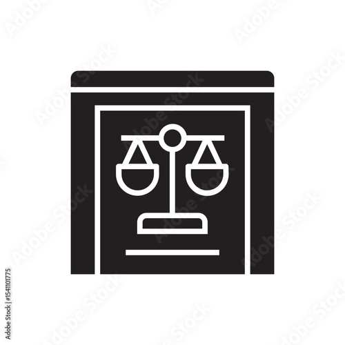 justice icon on metal internet button