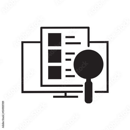 magnifying glass on the document