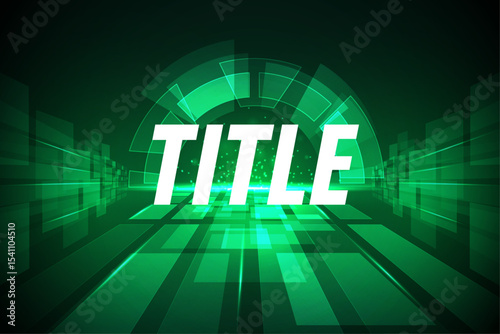 Abstract Futuristic Green Technology Background Digital Innovation, AI, and Virtual Reality Concept