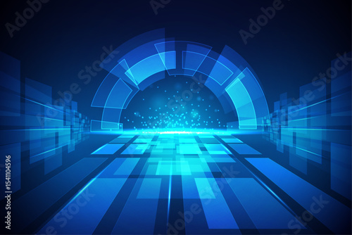 Abstract Futuristic Technology Background Digital Innovation and Technological Advancement