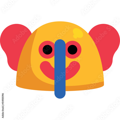 Colorful Marimonda Mask from Colombian Carnival Tradition