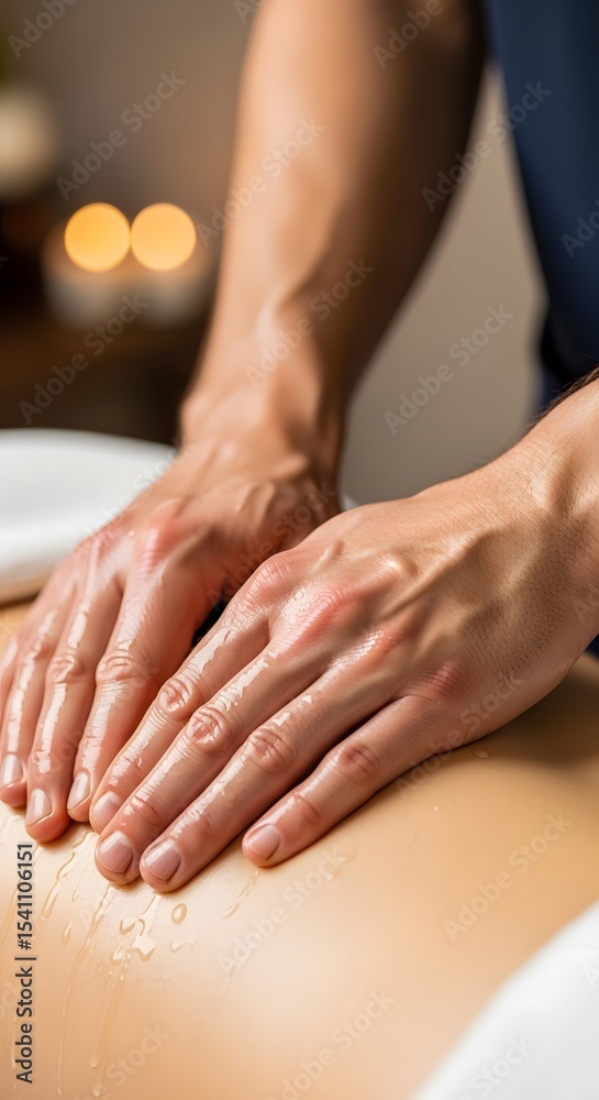 Relaxing Back Massage Expert Hands, Soothing Therapy Relaxing Back Massage Expert Hands, Soothing Therapy