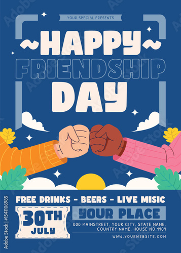 Friendship Night Party Flyer