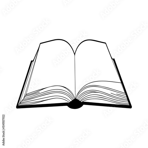 open book with blank pages