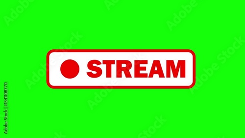 Stream icon animation Green screen