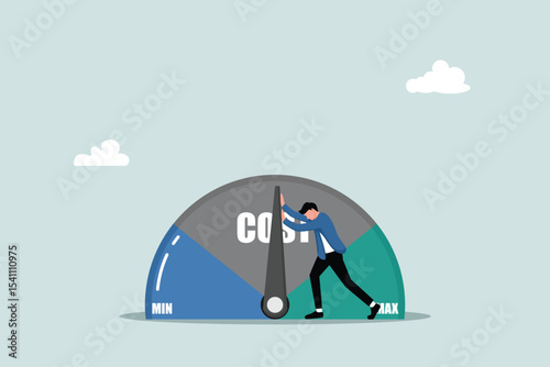 Cost saving ideas, cost reduction or expense reduction, financial or accounting optimization, cost reduction concepts to generate more profits, smart entrepreneurs try to reduce costs to a minimum.