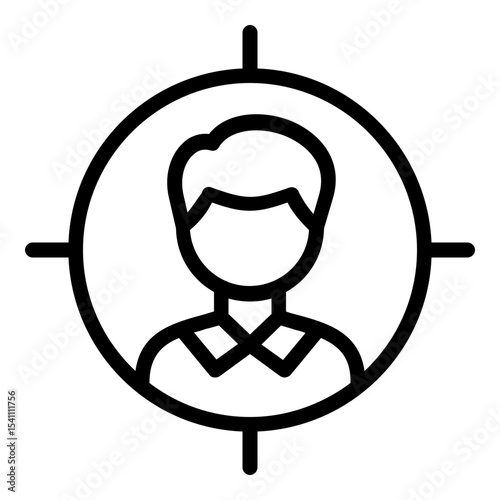 target audience icon line