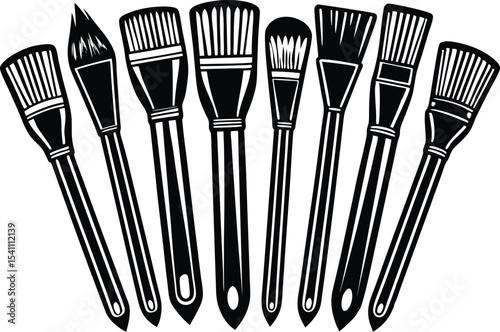 Adobe Illustrator Artwork Vector black pint ink brush stroke,line,texture,background for text.
