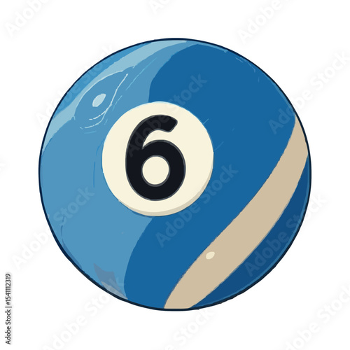 pool ball on white background
