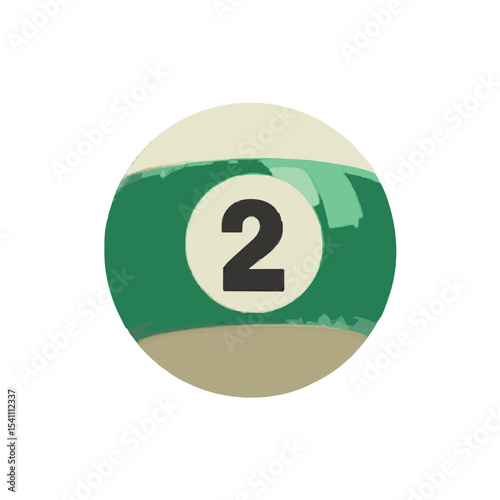 pool ball on white background