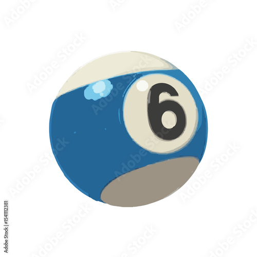 pool ball on white background