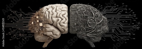 A comparison of artificial intelligence and human brains using circuit design