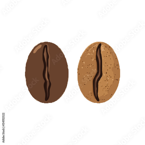 coffee beans on white background