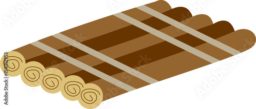 Raft Float Illustration