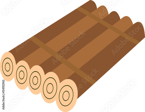 Raft Float Illustration