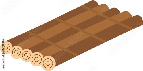 Raft Float Illustration