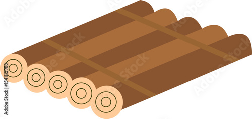 Raft Float Illustration