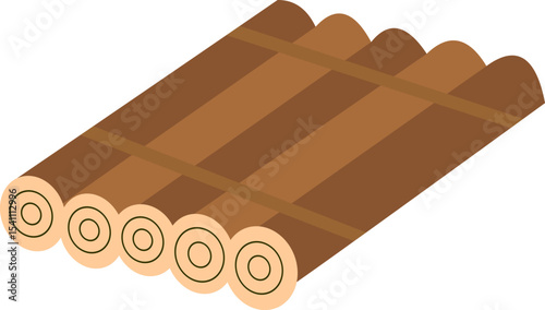 Raft Float Illustration