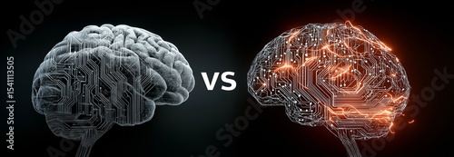 A comparison of artificial intelligence and human brains using circuit design
