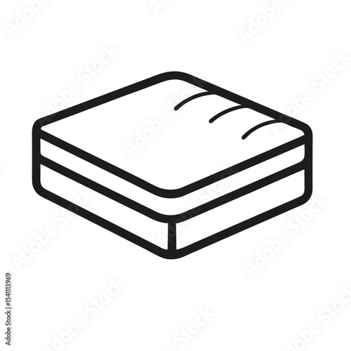 "mattress outline vector icon"