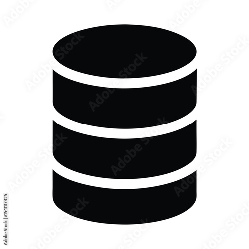 Database Cylinder Icon Vector Illustration