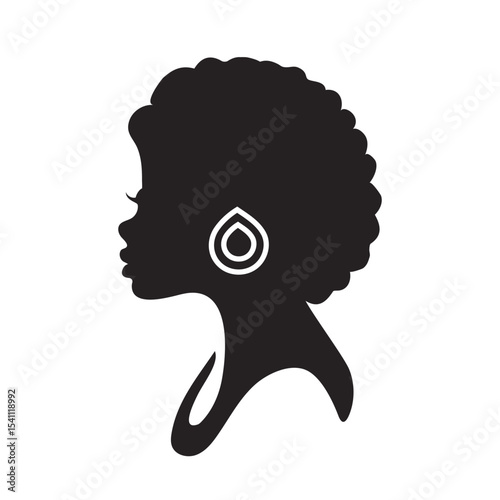Portrait of a beautiful woman in an elegant wide-brimmed hat in a minimalist style. Young girl in a dress. High Fashion vector illustration.