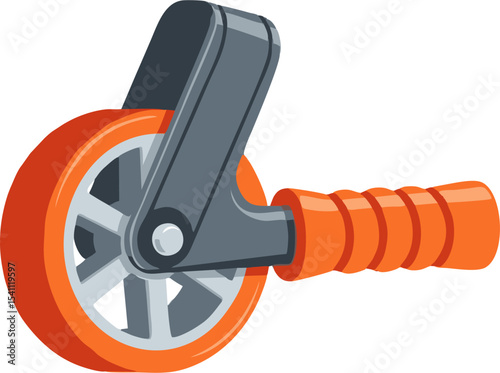 Orange and Gray Wheel with Ergonomic Handle