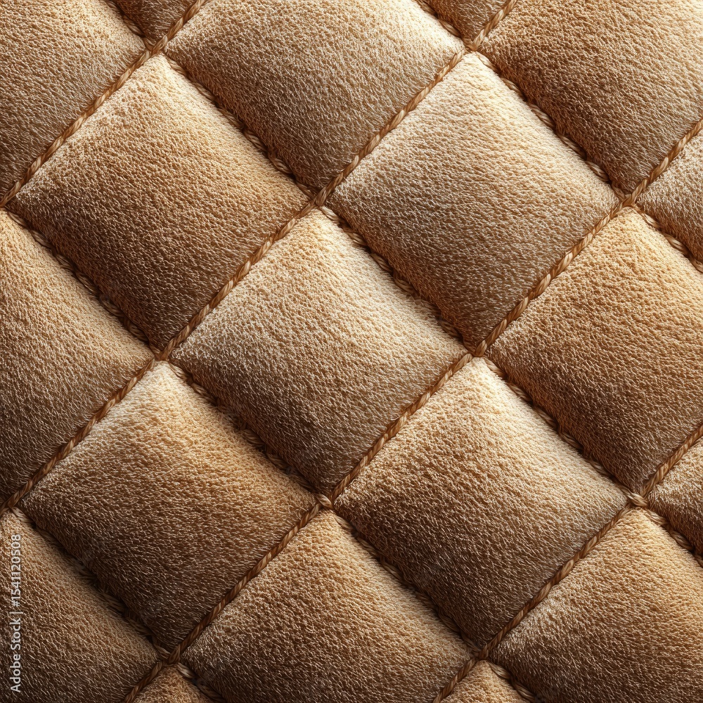 Obraz premium Close-up view of quilted fabric texture.