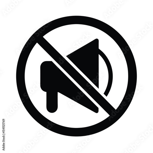 Mute Audio Off Icon Vector Illustration