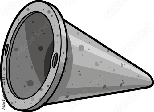 Simple Gray Conical Shape with Imperfections